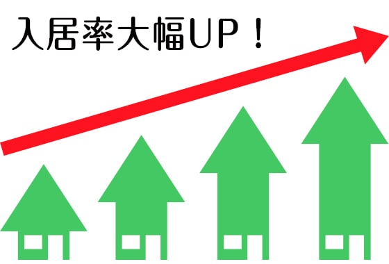 高い入居率